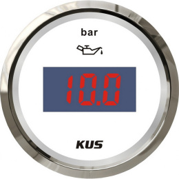 Указатель давления масла 0-10 бар цифровой бел/нерж (WS) KUS (KY15015)